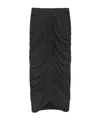 Isabel Marant High-waisted Ruched Midi Skirt In Black