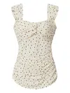 Isabel Marant Ruched Polka-dot Top In Multi