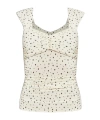 Isabel Marant Ruched Polka-dot Top In White