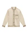 Isabel Marant Beaded Long Sleeve Jacket With Patch Pocket In Neutral