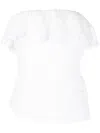 Isabel Marant Ruffle Detail Sleeveless Top In 白色