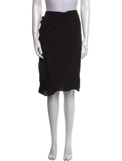 Pre-owned Isabel Marant Ruffle Embellishment Knee-length Skirt In Black