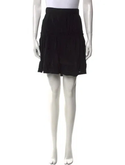 Pre-owned Isabel Marant Ruffle Embellishment Knee-length Skirt In Black