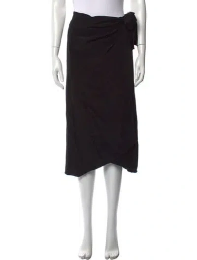 Pre-owned Isabel Marant Ruffle Embellishment Midi Length Skirt In Black