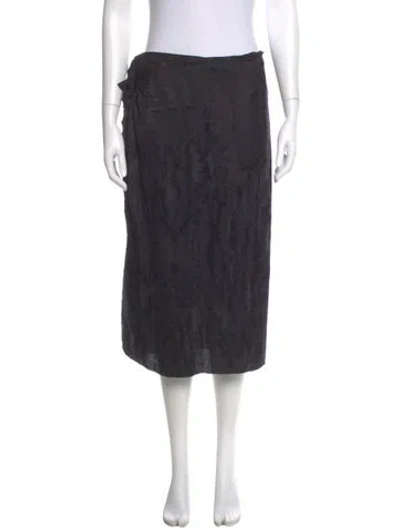 Pre-owned Isabel Marant Ruffle Embellishment Midi Length Skirt In Gray