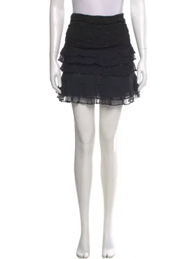 Pre-owned Isabel Marant Ruffle Embellishment Mini Skirt In Black