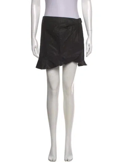 Pre-owned Isabel Marant Ruffle Embellishment Mini Skirt In Black
