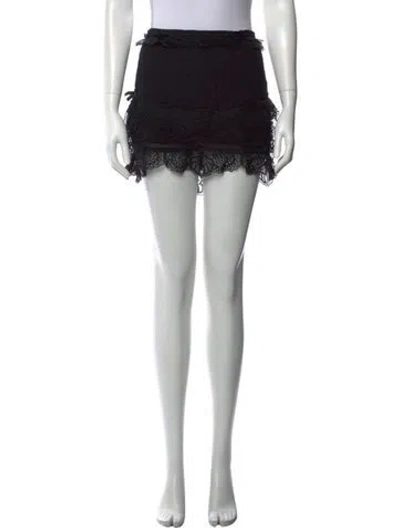 Pre-owned Isabel Marant Ruffle Embellishment Mini Skirt In Black