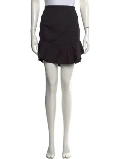Pre-owned Isabel Marant Ruffle Embellishment Mini Skirt In Black
