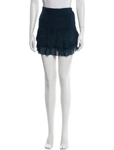 Pre-owned Isabel Marant Ruffle Embellishment Mini Skirt In Blue