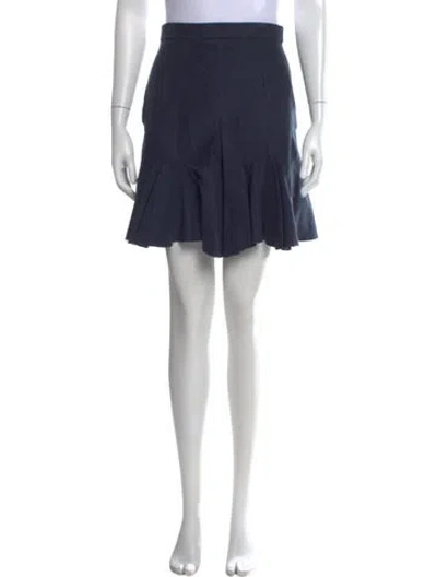 Pre-owned Isabel Marant Ruffle Embellishment Mini Skirt In Blue