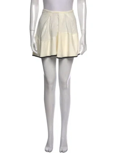 Pre-owned Isabel Marant Ruffle Embellishment Mini Skirt In Neutral