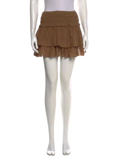 Pre-owned Isabel Marant Ruffle Embellishment Mini Skirt In Neutral