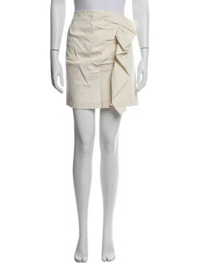 Pre-owned Isabel Marant Ruffle Embellishment Mini Skirt In Neutral