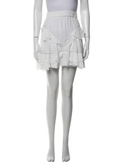 Pre-owned Isabel Marant Ruffle Embellishment Mini Skirt In Neutrals