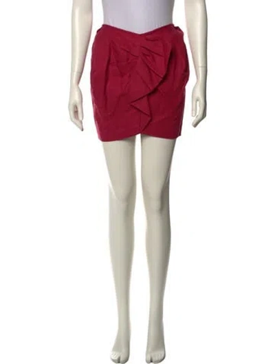 Pre-owned Isabel Marant Ruffle Embellishment Mini Skirt In Pink
