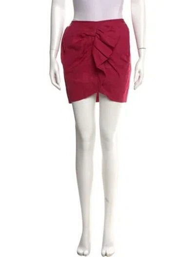 Pre-owned Isabel Marant Ruffle Embellishment Mini Skirt In Purple