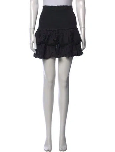 Pre-owned Isabel Marant Ruffle Embellishment Mini Skirt W/ Tags In Black