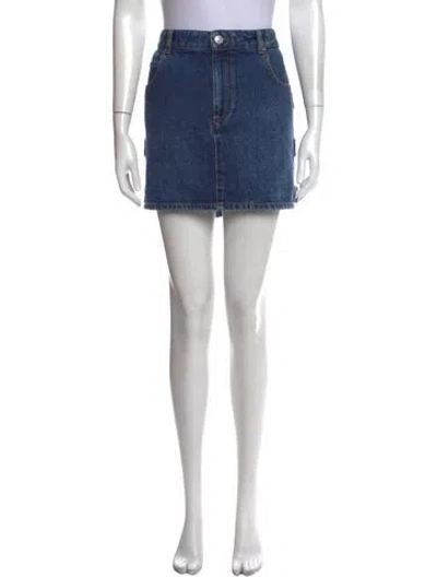 Pre-owned Isabel Marant Ruffle Embellishment Mini Skirt W/ Tags In Blue
