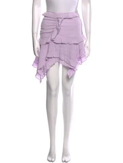 Pre-owned Isabel Marant Ruffle Embellishment Mini Skirt W/ Tags In Purple