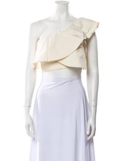 Pre-owned Isabel Marant Ruffle Embellishment Mini Skirt In White