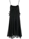 Isabel Marant Square-neck Midi Dress In Black