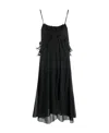 Isabel Marant Sleeveless Midi Dress In Black Silk In Black