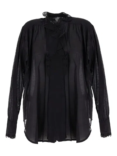 Isabel Marant Ruffled Blouse In Black