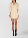 Isabel Marant Ruffled Collar Checked Dress With Long Cuffed Sleeves