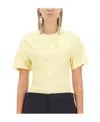 Isabel Marant Runched Crewneck T-shirt In Nude