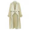 Isabel Marant Runway Ebani Tone Cotton Drawstring Trench Coat In Beige