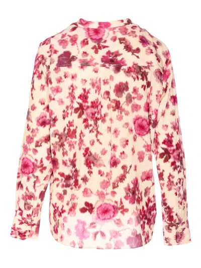Isabel Marant Rusak Silk Blouse In Pink