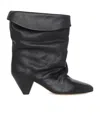 Isabel Marant 40mm Ryska-gb Leather Slouchy Boots In Black