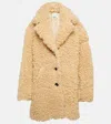 Isabel Marant Sabrine Curly Faux Fur Short Coat In Beige