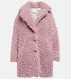 Isabel Marant Sabrine Curly Faux Fur Short Coat In Pink