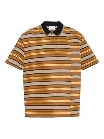Isabel Marant Safko Striped Polo Shirt In Burgundy