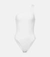 Isabel Marant Sage Cutout One-shoulder Swimsuit In White