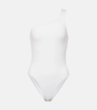 Isabel Marant Sage Cutout One-shoulder Swimsuit In White