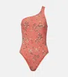 Isabel Marant Sage One-shoulder Swimsuit In Pink