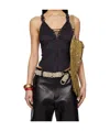 Isabel Marant Sakina Faux-suede Tank Top In Black