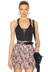 Isabel Marant Sakina Faux-suede Tank Top In Black