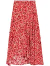 Isabel Marant Sakura Midi Skirt In Red