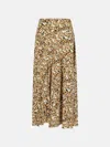 Isabel Marant 'sakura' Multicoloured Silk Skirt In Beige