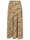Isabel Marant Olena Draped Midi Skirt In Cream