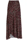 Isabel Marant Sakura Polka-dot Stretch-silk Midi Skirt In Brown