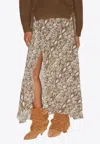 Isabel Marant Sakura Snakeskin-print A-line Maxi Skirt In Beige