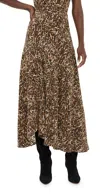Isabel Marant Sakura Cheetah Print Silk Midi Skirt In Leopard