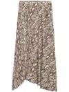 Isabel Marant Sakura Snakeskin-print A-line Maxi Skirt In Nude