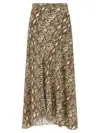 Isabel Marant Sakura Printed Satin Midi Skirt