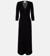 Isabel Marant Salina Wool-blend Maxi Dress In Black
